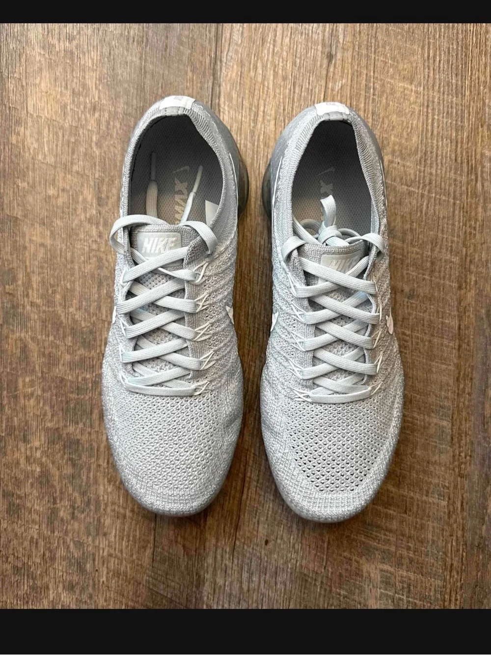 Nike Air VaporMax Flyknit Pure Platinum White Grey
